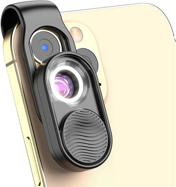 MicroEye Phone Microscope Lens, Nano Zoom 100X Phone Micro Lens for for All Smartphone with LED Light, Pocket Microscope iPhone Camera Lens Attachment Portable Micro Lens for Kids Adults Trichome Coin