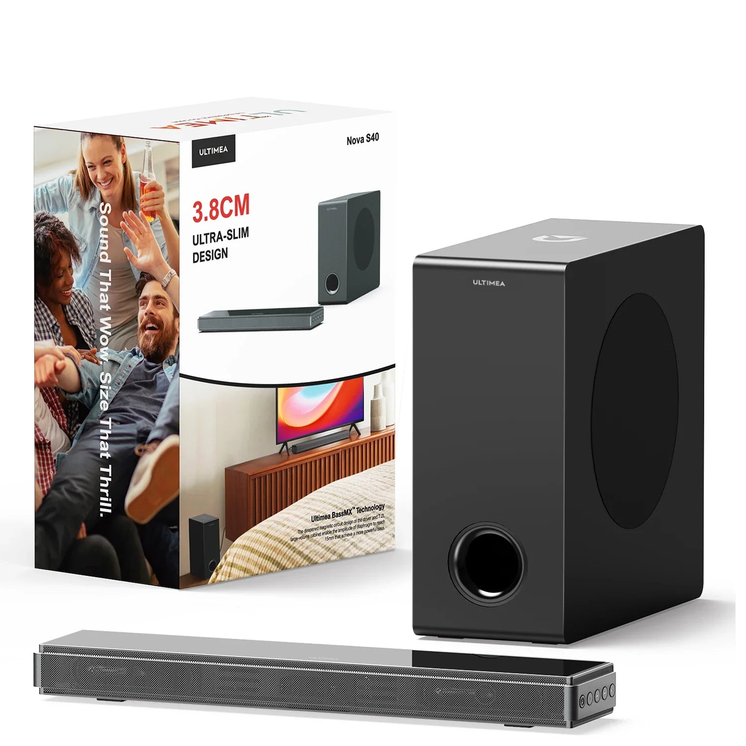 MicroEye 160W 2.1 Sound Bars for Smart TV with Subwoofer,Deep Bass PC Soundbar for Game,Home Theater Bluetooth Soundbar Speakers