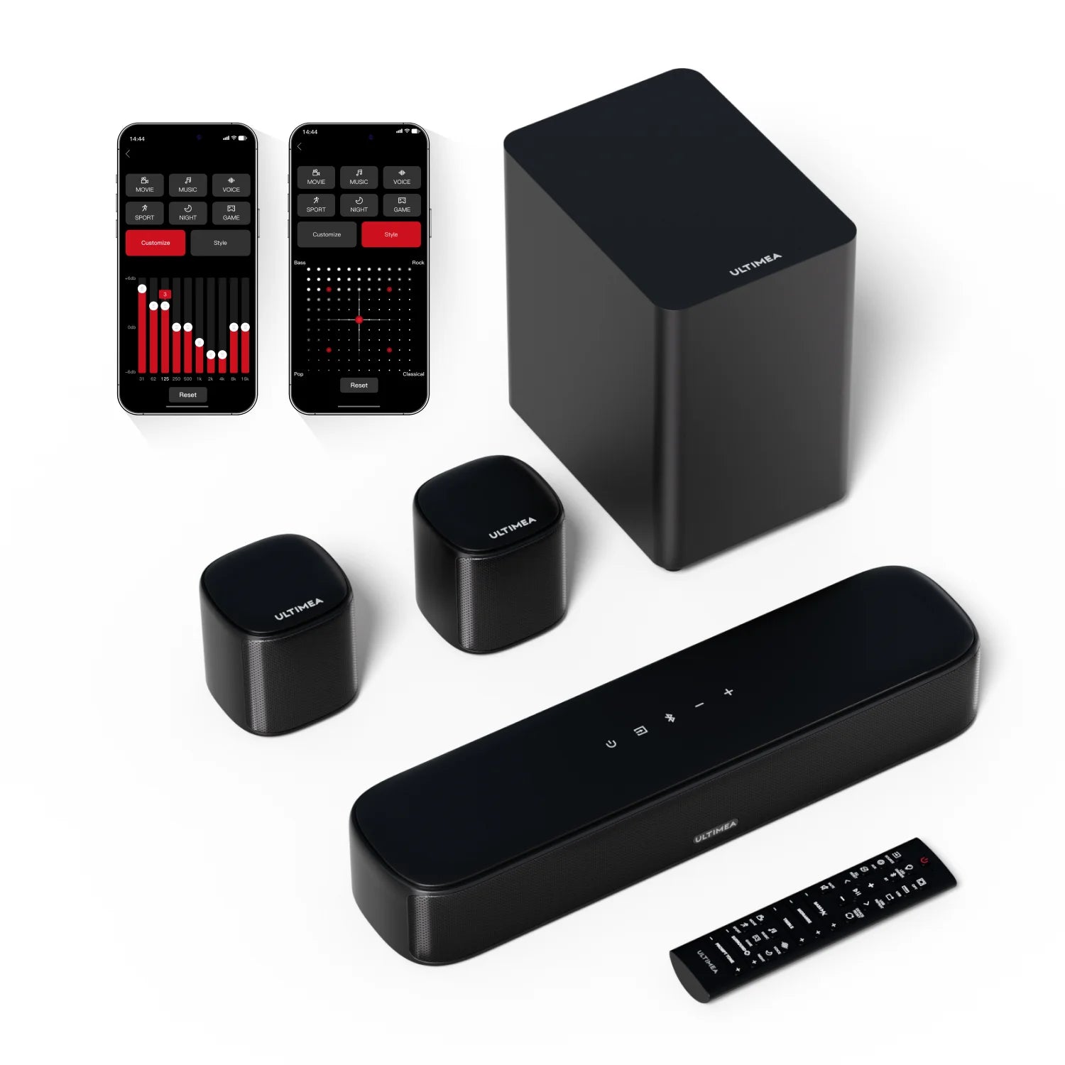 MicroEye 5.1 Virtual Surround Sound Bar for Smart TV, Soundbar with Surround Sound System for Home Theater, APP Control, Aura A30