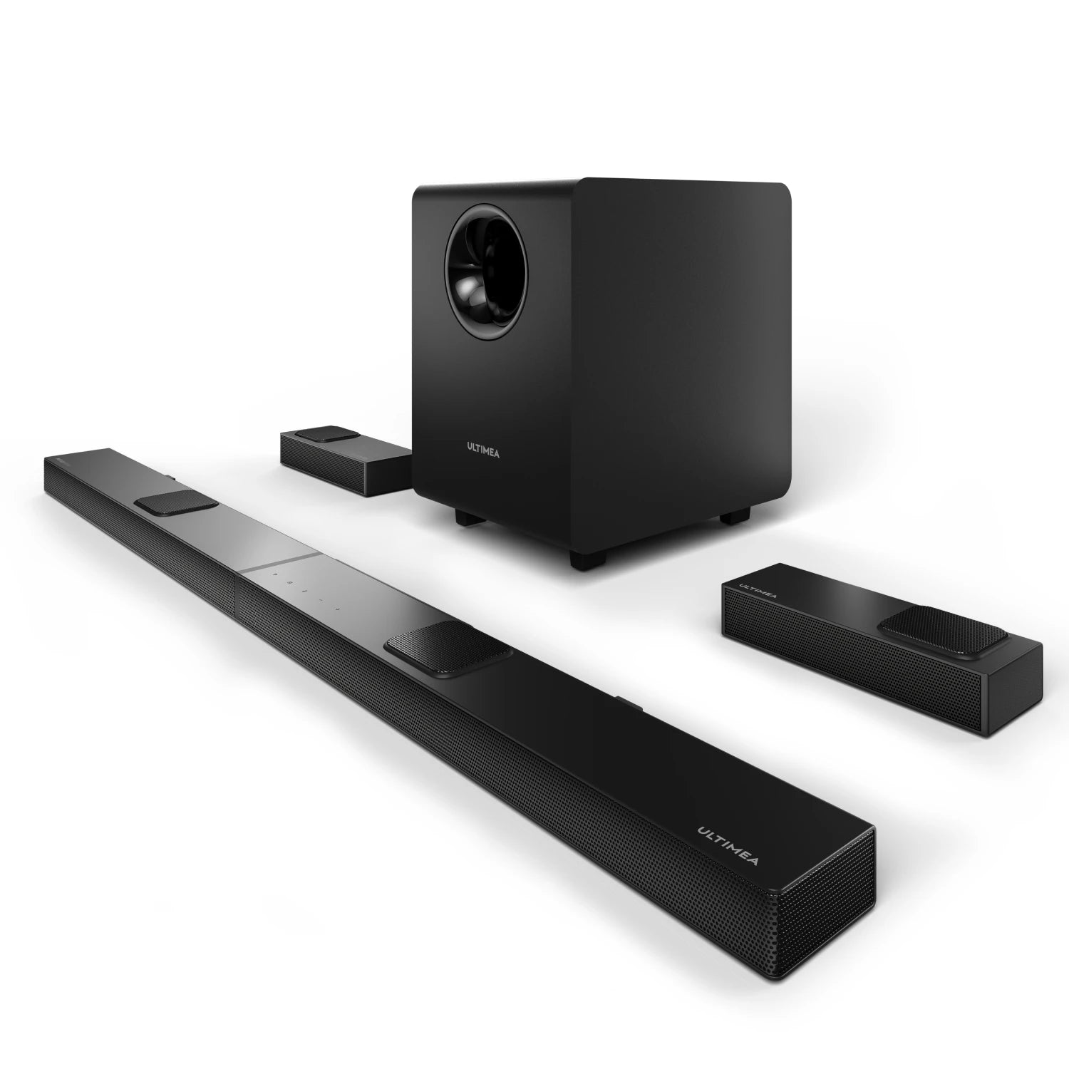 MicroEye 7.1.4 Soundbar with Dolby Atmos, 8" Wireless Subwoofers, Home Theater Surround Sound System Speakers, Sound Bar for TV