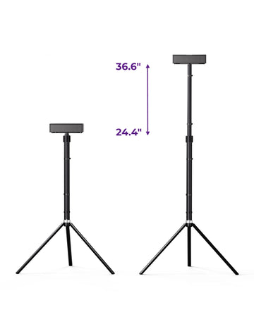 MicroEye Pair of Speaker Stands, Height-Adjustable Speaker Stands for Nova S80, Extendible from 62 cmto 93cm for Surround Speaker