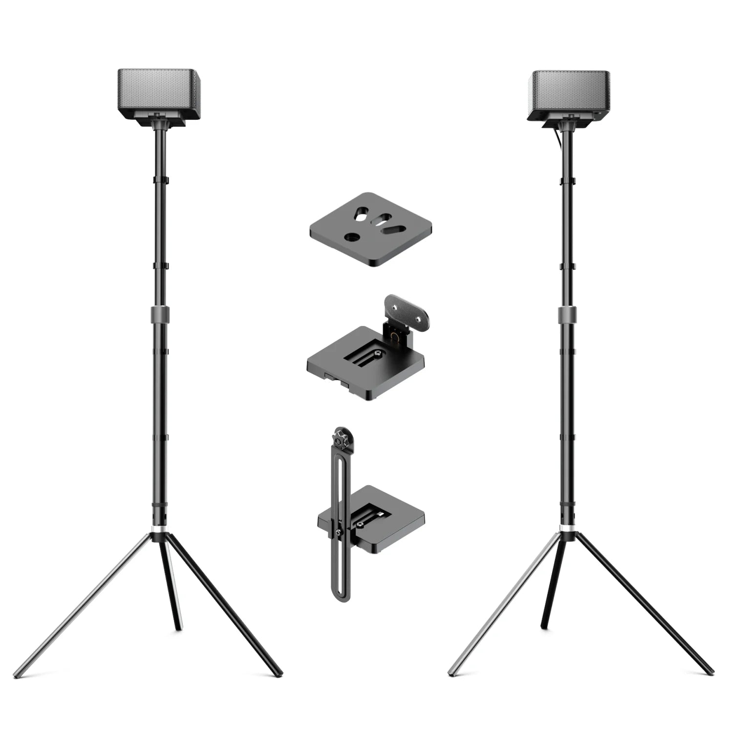 MicroEye Steady 300 Height Adjustable Speaker Stand from 62cm to 93cm for Surround Speakers with a Load Capacity of up to 3kg