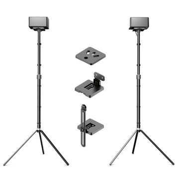 MicroEye Steady 300 Height Adjustable Speaker Stand from 62cm to 93cm for Surround Speakers with a Load Capacity of up to 3kg