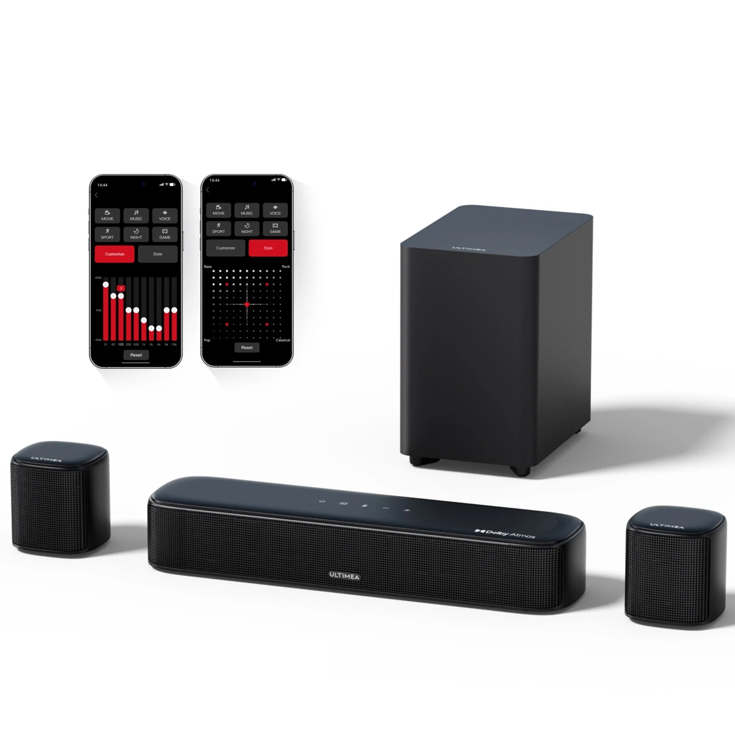 MicroEye 280W 5.1 Sound bar for TV with Dolby Atmos and Smart App Control, Home Theater Surround Sound System Bluetooth Speakers