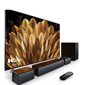 MicroEye 410W 5.1 Sound Bar with Dolby Atmos, Wireless Subwoofer, Surround Sound System for TV, Bass Boost,Sound Bar for Smart TV